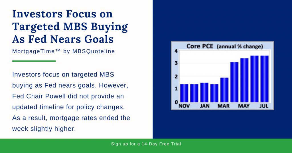 Investors Focus on Targeted MBS Buying As Fed Nears Goals mortgagetime mbsquoteline chart