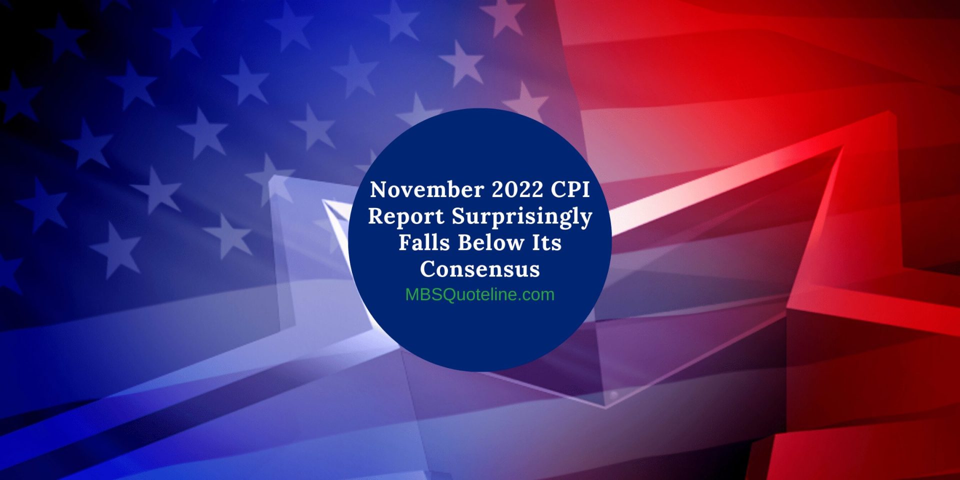 November 2022 CPI Report Surprisingly Falls Below Its Consensus MortgageTime MBSQuoteline Featured